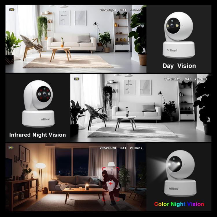 SriHome SH064 8MP HD Two - way Video Mini Camera Supports Night Vision - Trustpick