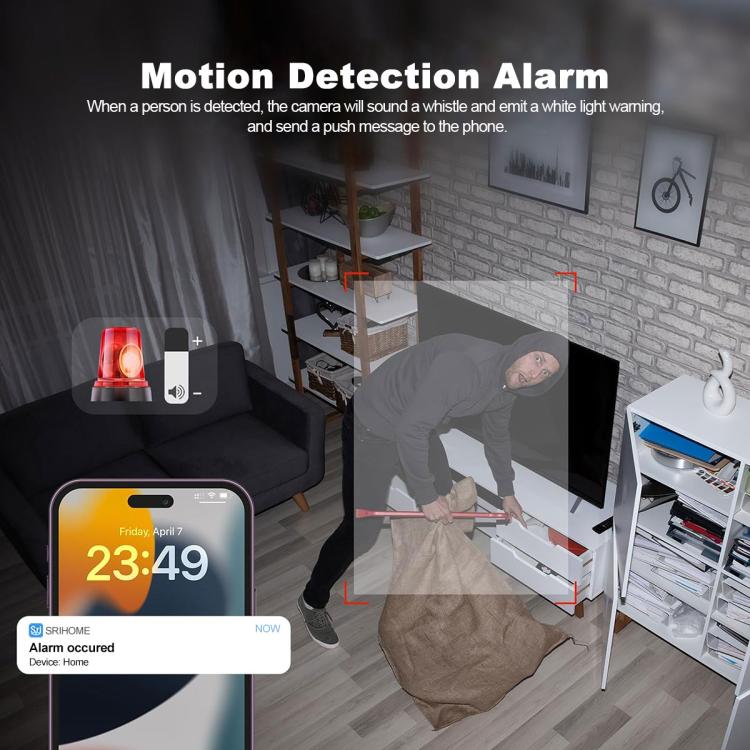 SriHome SH064 8MP HD Two - way Video Mini Camera Supports Night Vision - Trustpick