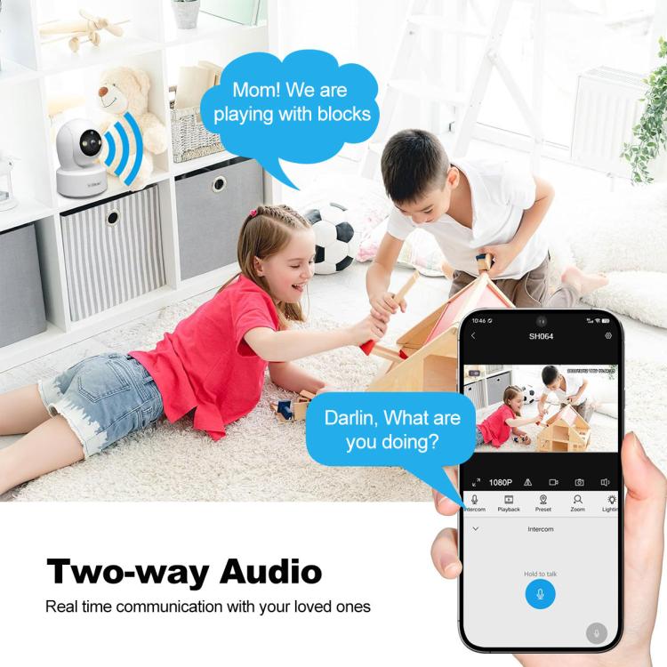 SriHome SH064 8MP HD Two - way Video Mini Camera Supports Night Vision - Trustpick