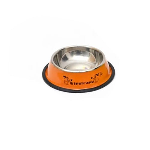 Stainless Steel Bowls, Anti - slip Colorful Paint Printed Pets Bowls, Bowl Diameter: 25.5 cm, Bowl Bottom Diameter: 32.5 cm - Trustpick