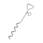 Stainless Steel Dog Spiral Tie Out 360 Degree Rotation Anti Wrap Fixed Pile Outdoor Camping Stake, Size:42cm*8mm - Trustpick