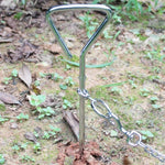 Stainless Steel Dog Spiral Tie Out 360 Degree Rotation Anti Wrap Fixed Pile Outdoor Camping Stake, Size:42cm*8mm - Trustpick