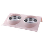 Stainless Steel Pet Bowl Slope Plastic Anti - skid Anti - splash Food Feeder - Trustpick
