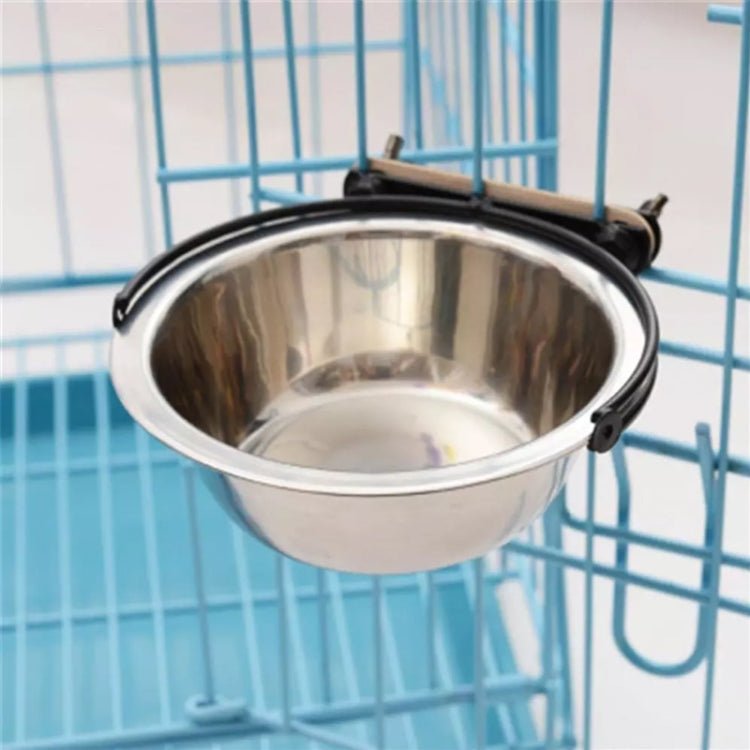 Stainless Steel Suspension Style Dog Feeding Bowl, Size: M - Trustpick