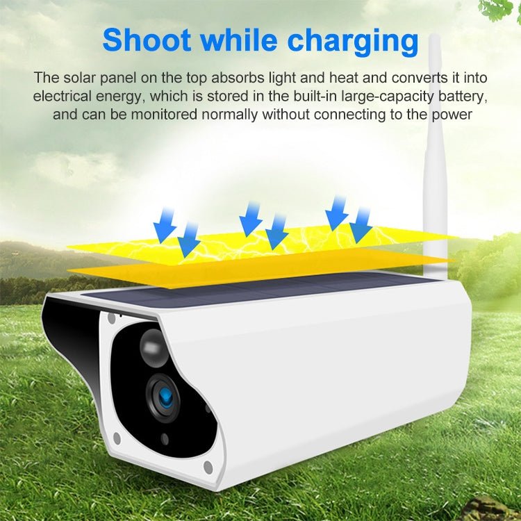 T1 - 2 2 Megapixel WiFi Version IP67 Waterproof Solar HD Monitor Camera without Battery & Memory, Support Infrared Night Vision & Motion Detection / Alarm & Voice Intercom & Mobile Surveillance - Trustpick