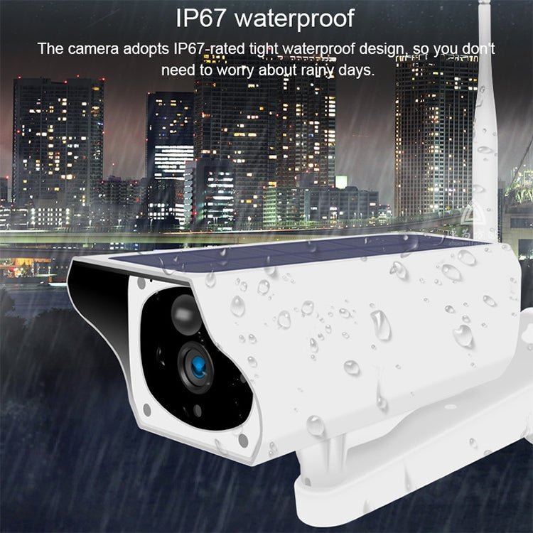 T1 - 2 2 Megapixel WiFi Version IP67 Waterproof Solar HD Monitor Camera without Battery & Memory, Support Infrared Night Vision & Motion Detection / Alarm & Voice Intercom & Mobile Surveillance - Trustpick