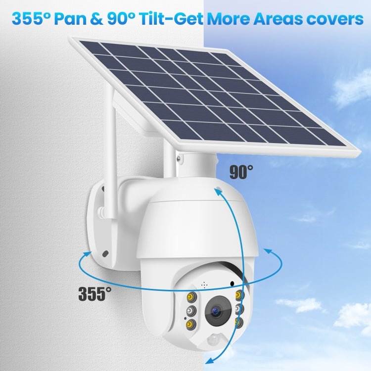 T16 1080P Full HD 4G (US Version) Network Monitoring Solar Powered Camera, Support PIR + Radar Alarm, Night Vision, Two Way Audio, TF Card - Trustpick