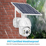 T16 1080P Full HD Solar Powered WiFi Camera, Support PIR Alarm, Night Vision, Two Way Audio, TF Card - Trustpick