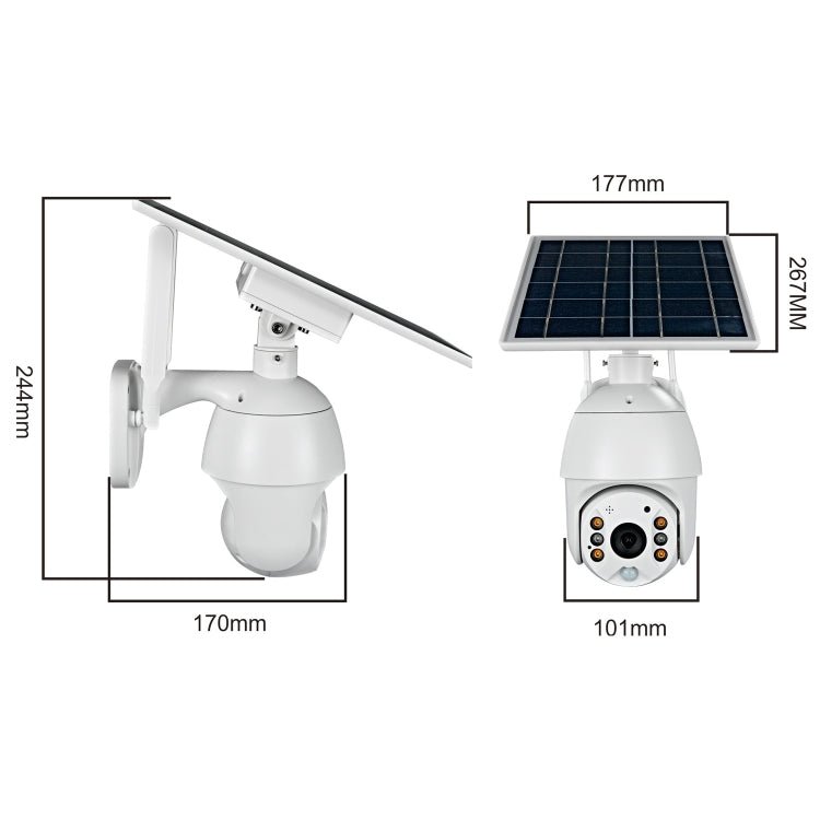 T16 1080P Full HD Solar Powered WiFi Camera, Support PIR Alarm, Night Vision, Two Way Audio, TF Card - Trustpick