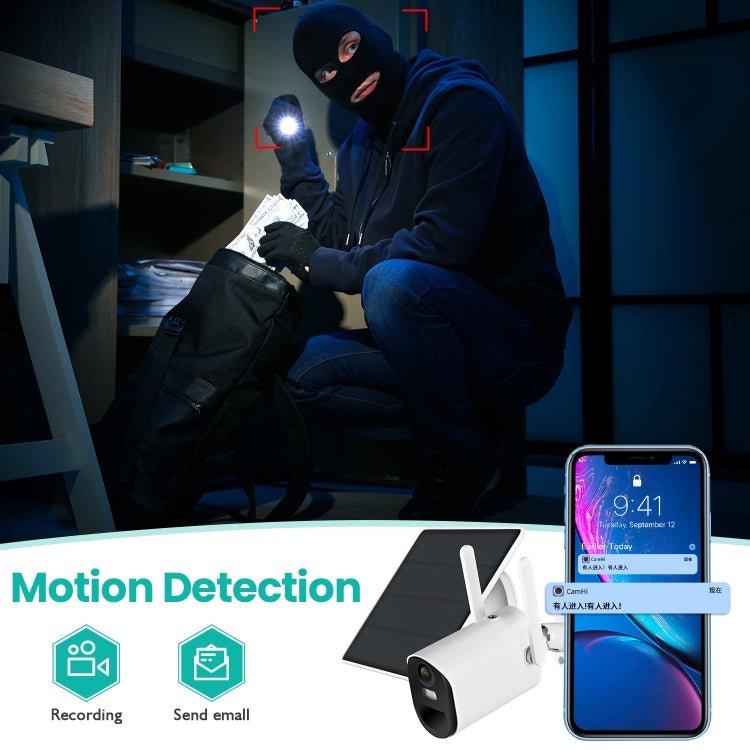 T20 1080P Full HD 4G (EU Version) Solar Powered Camera, Support PIR Human Body Infrared Sensor, Night Vision, Two Way Audio, TF Card - Trustpick