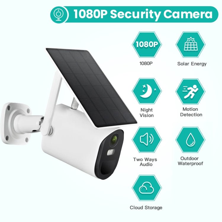 T20 1080P Full HD 4G (EU Version) Solar Powered Camera, Support PIR Human Body Infrared Sensor, Night Vision, Two Way Audio, TF Card - Trustpick