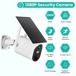T20 1080P Full HD Solar Powered WiFi Camera, Support Motion Detection, Night Vision, Two Way Audio, TF Card - Trustpick
