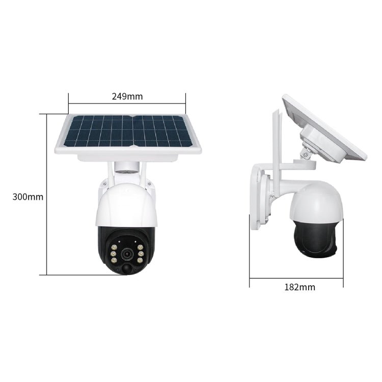 T23 2288 x 1288P Full HD Solar Powered WiFi Camera, Support PIR Alarm, Night Vision, Two Way Audio, TF Card, Not Include Battery - Trustpick