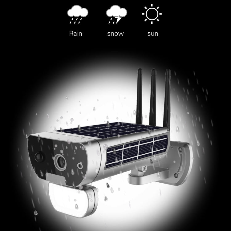 T8 1080P Full HD Solar Battery Ultra Low Power Sound Light Alarm Network Camera, Support Motion Detection, Night Vision, Two Way Audio, TF Card - Trustpick