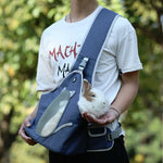 TAILUP Pets Carry Out Shoulder Bag Convenient Foldable Leather Chest Bag - Trustpick