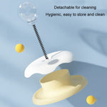 Teasing Cats Toy Turntable With Spring Leaky Food Ball Pet Cats Play Tray - Trustpick