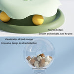 Teasing Cats Toy Turntable With Spring Leaky Food Ball Pet Cats Play Tray - Trustpick