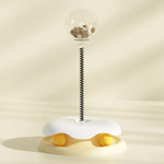 Teasing Cats Toy Turntable With Spring Leaky Food Ball Pet Cats Play Tray - Trustpick