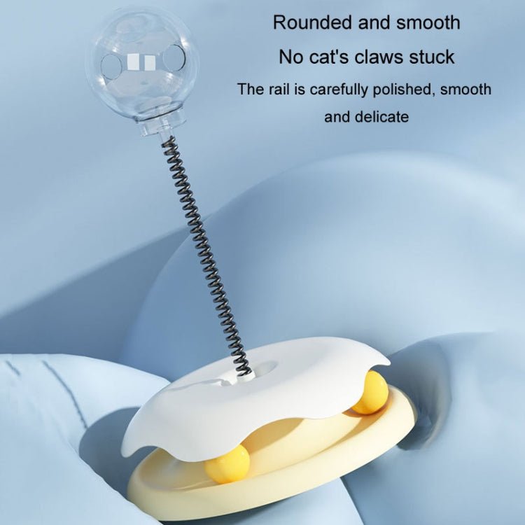 Teasing Cats Toy Turntable With Spring Leaky Food Ball Pet Cats Play Tray - Trustpick
