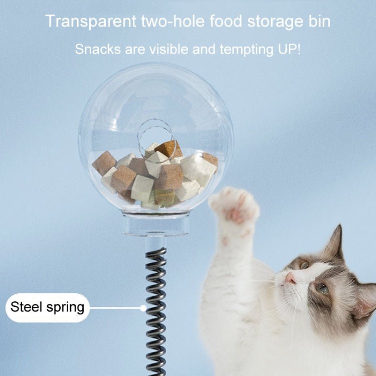 Teasing Cats Toy Turntable With Spring Leaky Food Ball Pet Cats Play Tray - Trustpick