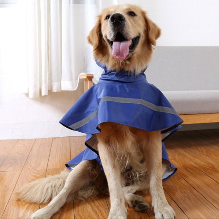 Teddy Golden Retriever Large Dog Practical Reflective Breathable Raincoat, Size: XS - Trustpick