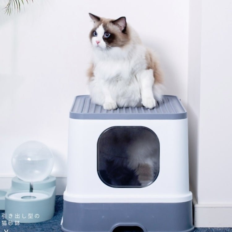Top Drawer Fully Enclosed Cat Litter Box Pet Supplies - Trustpick