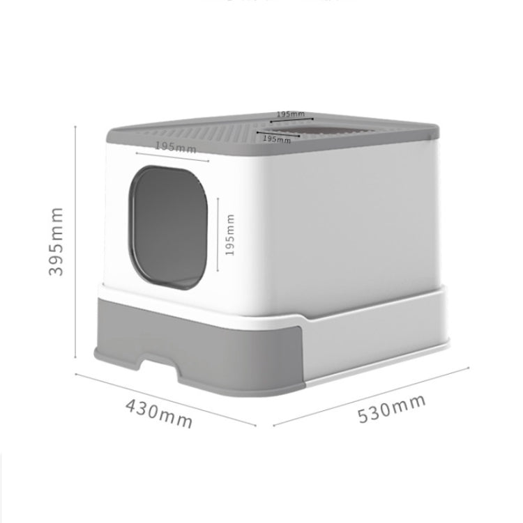 Top Drawer Fully Enclosed Cat Litter Box Pet Supplies - Trustpick