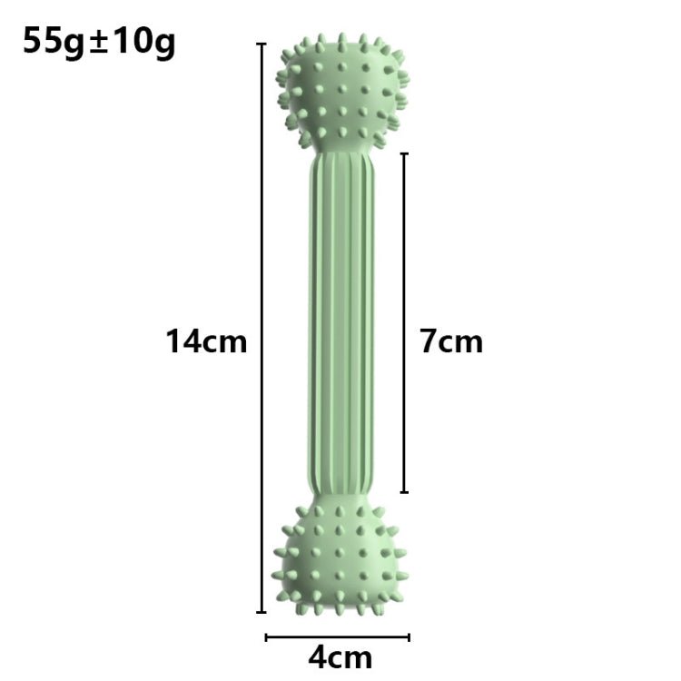 TPR Teething Stick Dog Toy Barbell Shape Pet Chewing Teeth Cleaning Stick - Trustpick