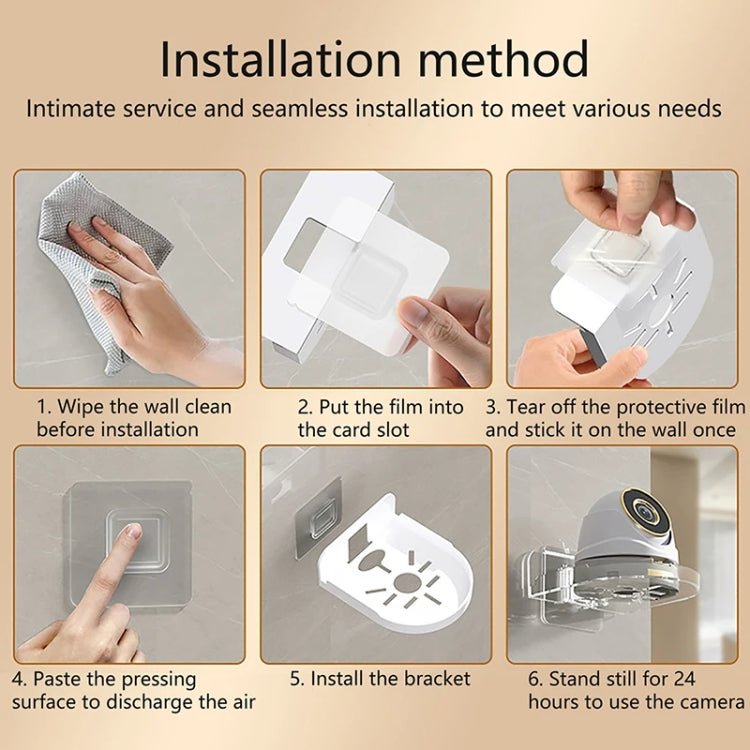 Traceless Wall Mounted Camera Bracket Home No - Punch Surveillance Rack Router Shelf - Trustpick