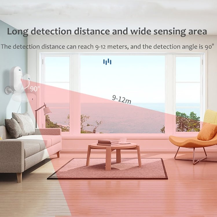 TUYA APP Control Wireless PIR Motion Sensor Alarm WiFi Motion Detector - Trustpick