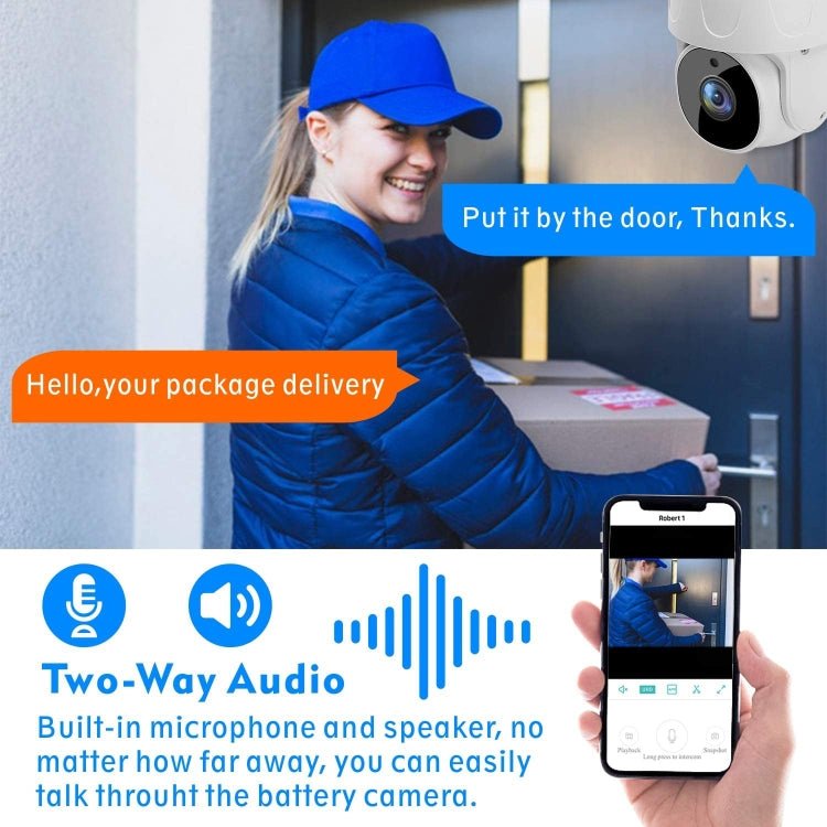 Tuya QX45 1080P Full HD IP65 Waterproof 2.4G Wireless IP Camera, Support Motion Detection & Two - way Audio & Night Vision & TF Card, AU Plug - Trustpick