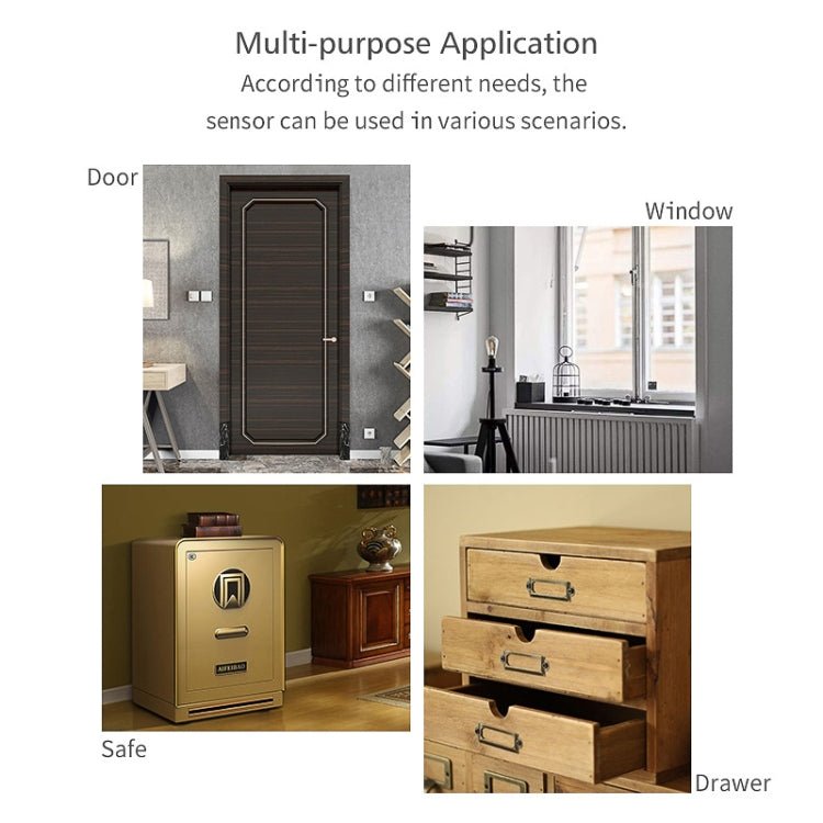 Tuya WiFi Door Magnetic Sensor Remote Intelligent Linkage Doors Windows Switch Anti - alarm APP Reminder Alarm - Trustpick