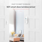 Tuya WiFi Door Magnetic Sensor Remote Intelligent Linkage Doors Windows Switch Anti - alarm APP Reminder Alarm - Trustpick
