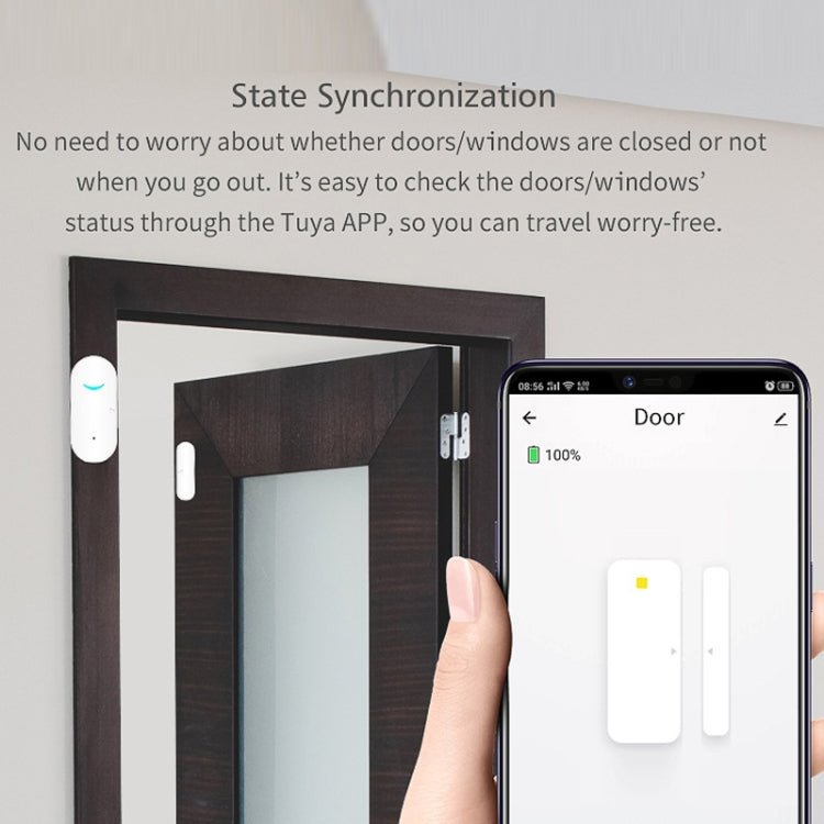 Tuya WiFi Door Magnetic Sensor Remote Intelligent Linkage Doors Windows Switch Anti - alarm APP Reminder Alarm - Trustpick