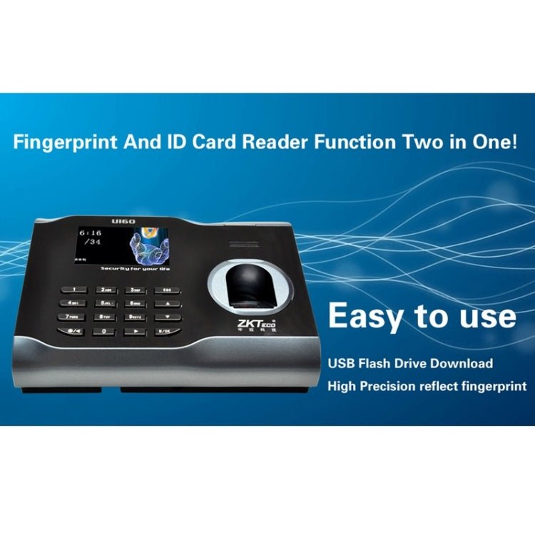 U160 3.0 inch Color Screen ZK Software Fingerprint Time Attendance with TCP/IP, USB Communication Office Time Attendance Clock - Trustpick