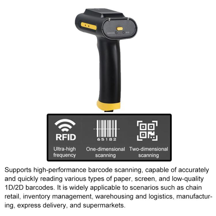 UHF RFID Handheld Card Reader Cash Register Settlement Scanner, Style: USB - Trustpick