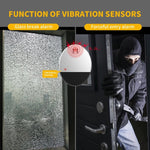 Ultra - slim Round Door / Window Alert Detect Vibration Sensor Alarm for Home Alarms Security - Trustpick