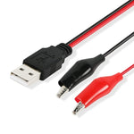 USB - A Male To 2 x Crocodile Clip Power Connection Extension Cable, Length: 0.5m - Trustpick