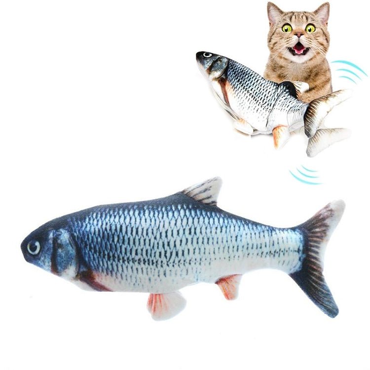 USB Charging Pet Simulation Fish Electric Cat Interactive Toy, Size：30cn - Trustpick