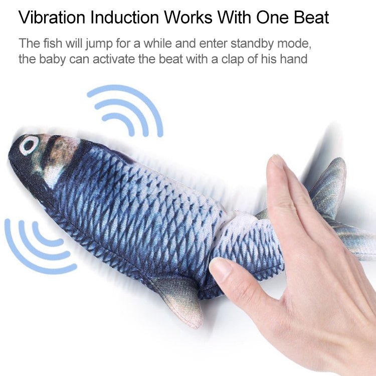 USB Charging Pet Simulation Fish Electric Cat Interactive Toy, Size：30cn - Trustpick