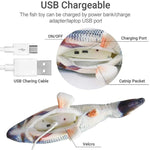 USB Charging Pet Simulation Fish Electric Cat Interactive Toy, Size：30cn - Trustpick