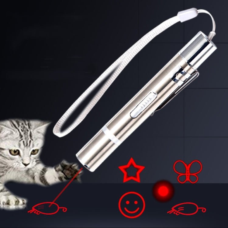 USB In - Line Flashlight Laser Pattern Funny Cat Stick Funny Cat Toy Pet Supplies - Trustpick