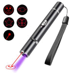 USB Rechargeable Laser Pattern Funny Cat Flashlight With Woods Purple Light Detection Lamp - Trustpick