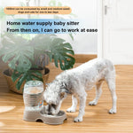Utility Automatic Drinking Water Dispenser Detachable Bottle with Dish Feeder for Cats and Dogs， Random Color Delivery - Trustpick