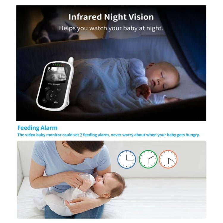 UU24 2.4 Inch Wireless Baby Monitor Camera Temperature Monitor 2 Way Audio VOX Lullaby - Trustpick