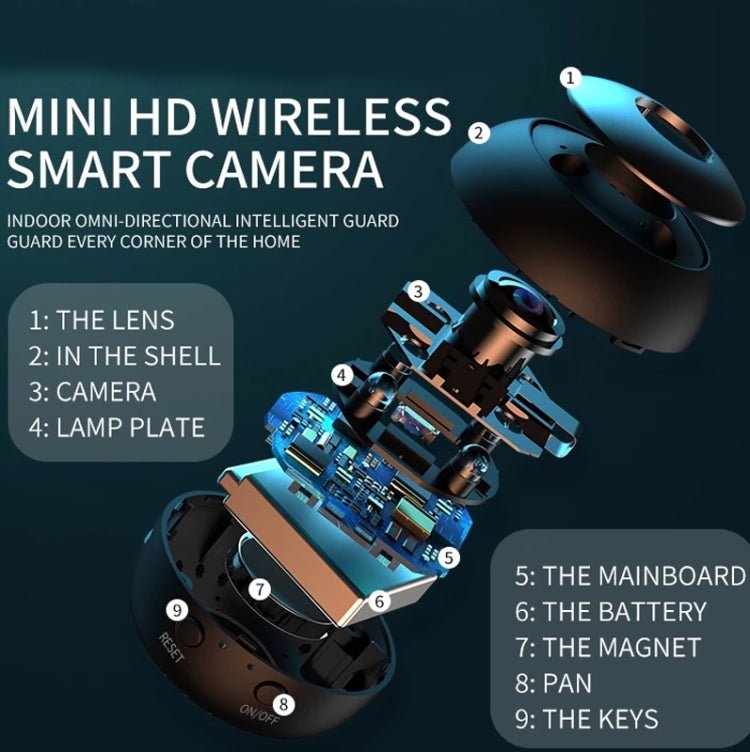 V380 A12 Mini 1080P Wireless Smart Camera Wifi Security Camera Night Vision Remote Home Small Surveillance Camera - Trustpick