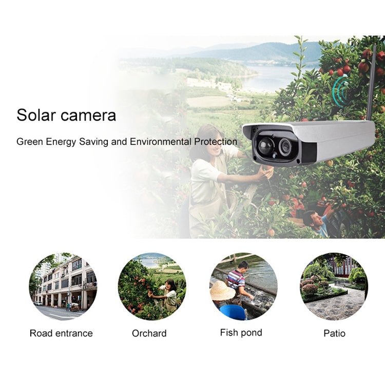 VESAFE VS - Y3 Outdoor HD 1080P Solar Power Security IP Camera, Support Motion Detection & PIR Wake up, IP66 Waterproof - Trustpick