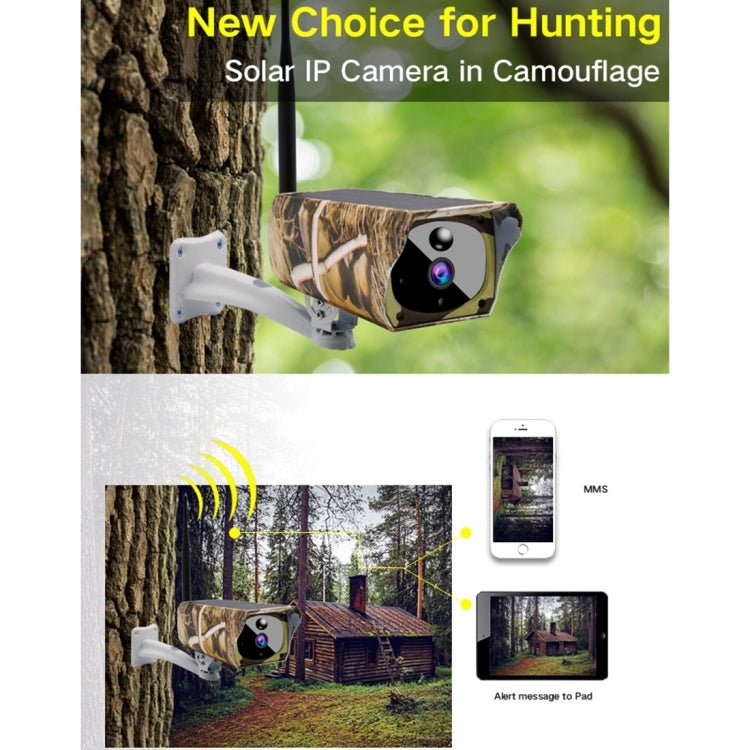 VESAFE VS - Y4 Maple Leaf Pattern 1080P HD Battery Solar WiFi IP Camera, Support PIR Motion Detection & Infrared Night Vision & TF Card(64GB Max) - Trustpick