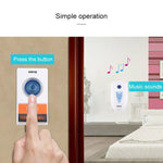 VOYE V003A Home Music Remote Control Wireless Doorbell with 38 Polyphony Sounds, US Plug - Trustpick