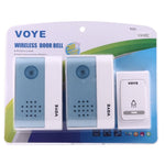 VOYE V004B2 Wireless Smart Music Home Doorbell with Dual Receiver, Remote Control Distance: 120m (Open Air) - Trustpick